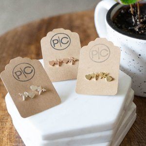 Dainty Heart Beat Earrings Nurse Doctor Jewelry